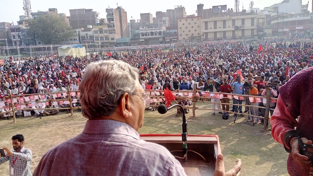 After very long time varanasi beniabag coverd with red flag
