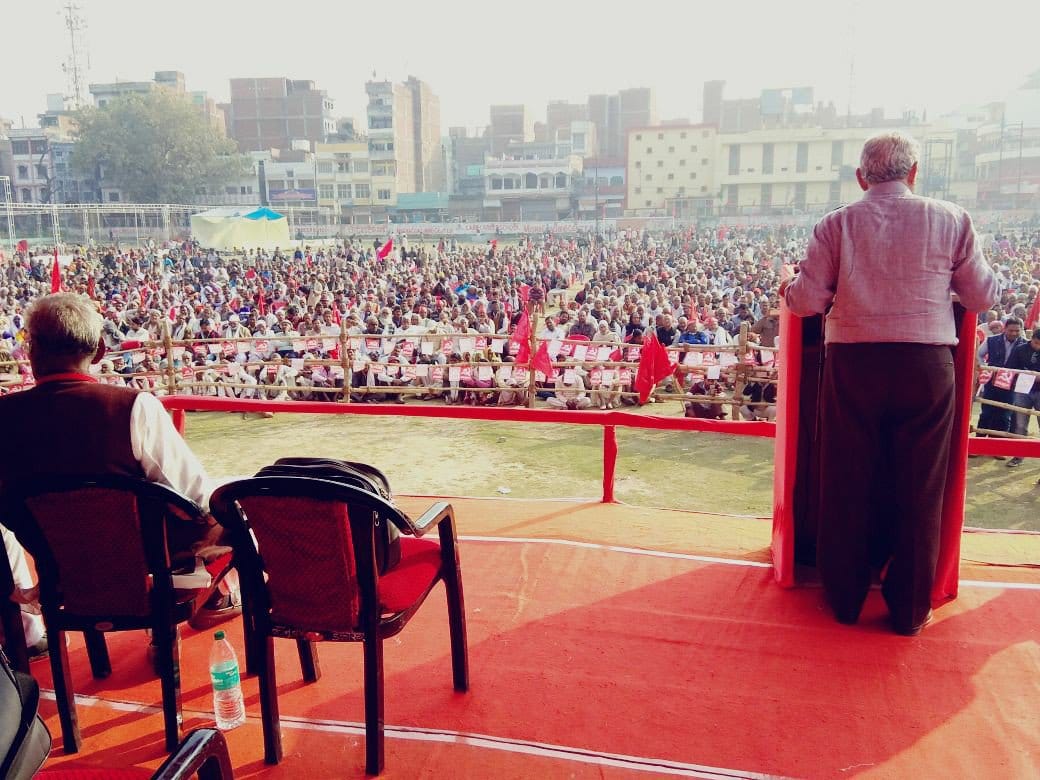 After very long time varanasi beniabag coverd with red flag