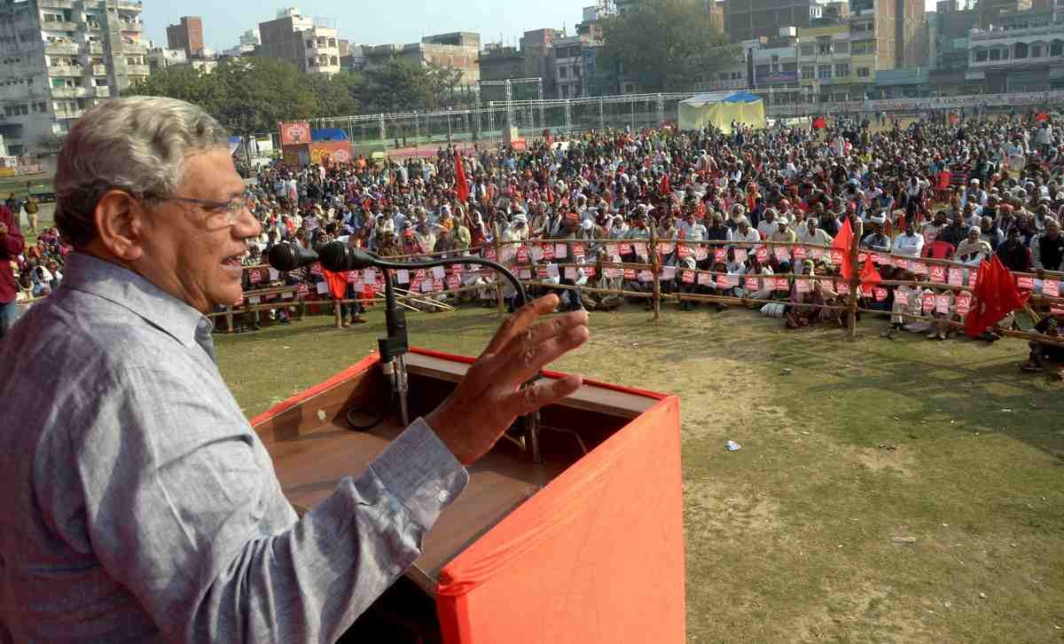 After very long time varanasi beniabag coverd with red flag