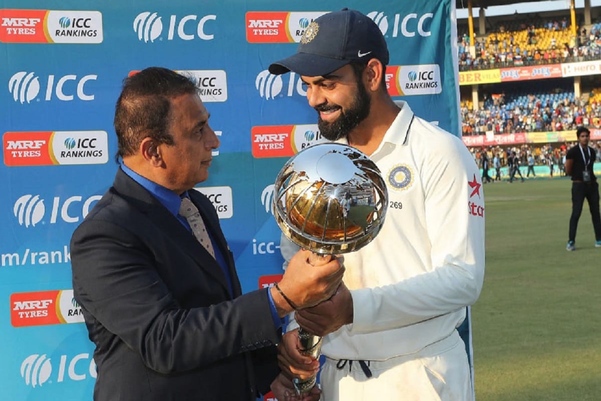 team india skipper virat kohli got icc test championship mace
