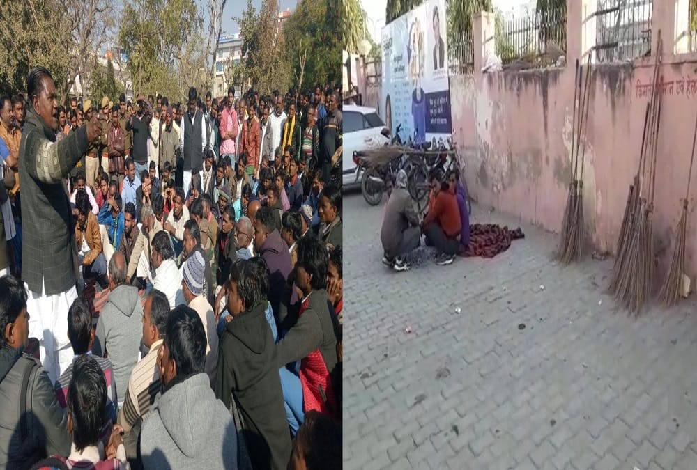 rajasthan sikar valmiki community asked for compensation in 4 kids death case 
