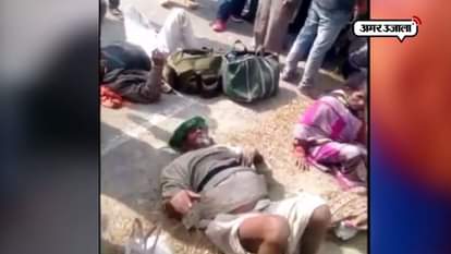 BUS ACCIDENT NEAR BABATPUR AIRPORT PASSANGER INJURED IN VARANASI
