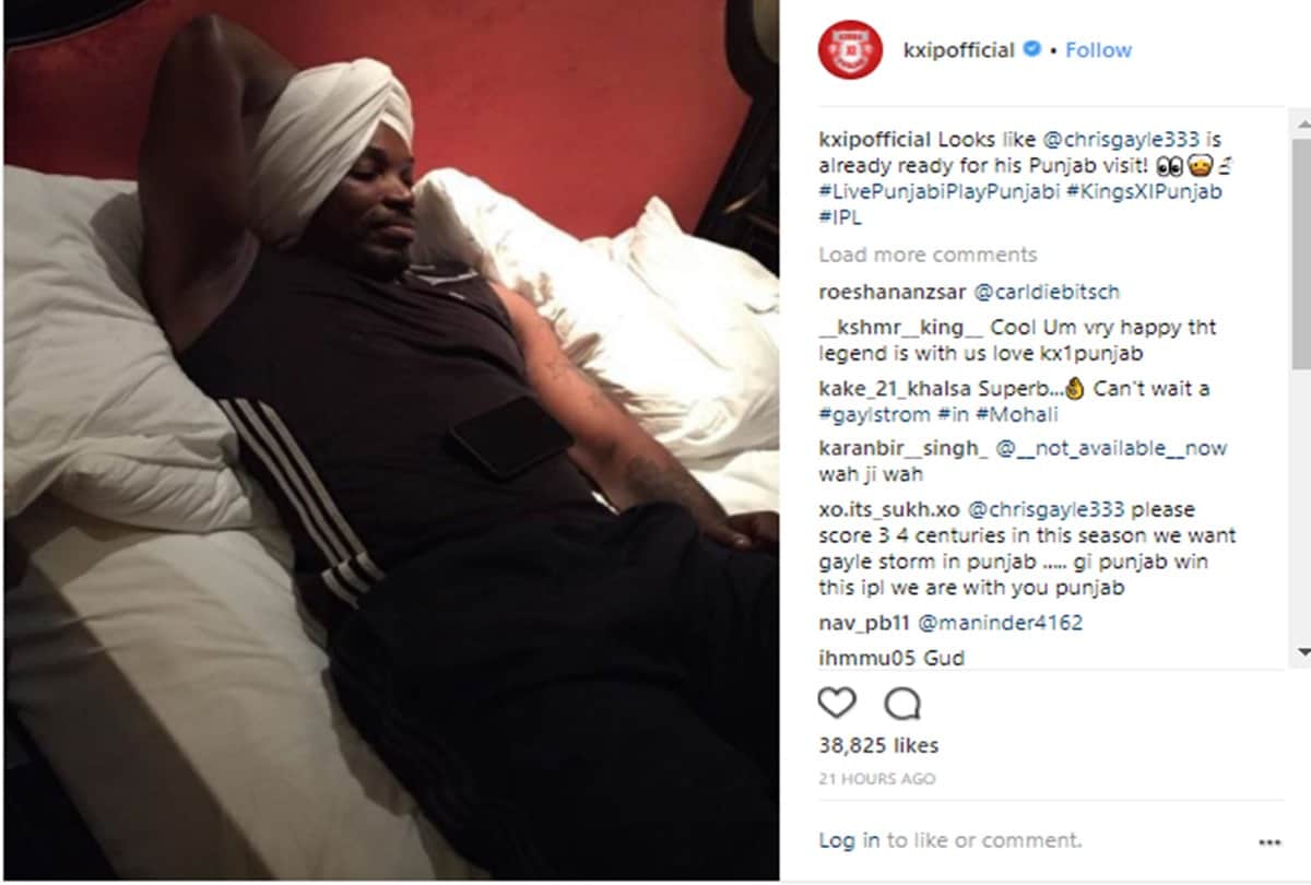 Chris Gayle shares his photo in punjabi look, After picked in Preity Zinta kIng eleven Punjab