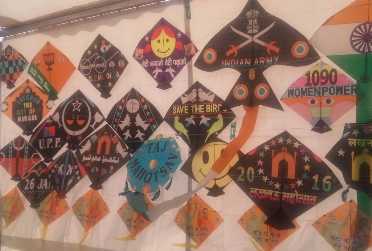 patang mahotsav on the bank of river gomti
