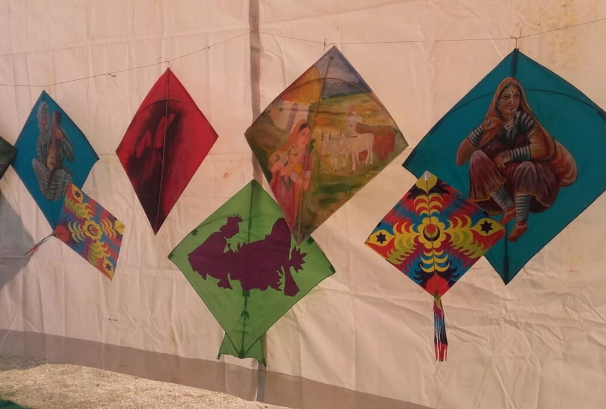 patang mahotsav on the bank of river gomti