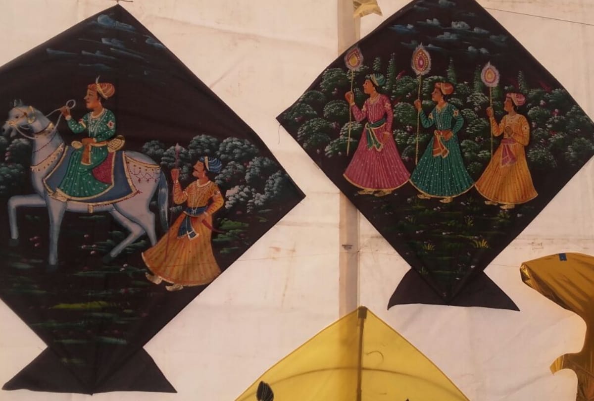 patang mahotsav on the bank of river gomti