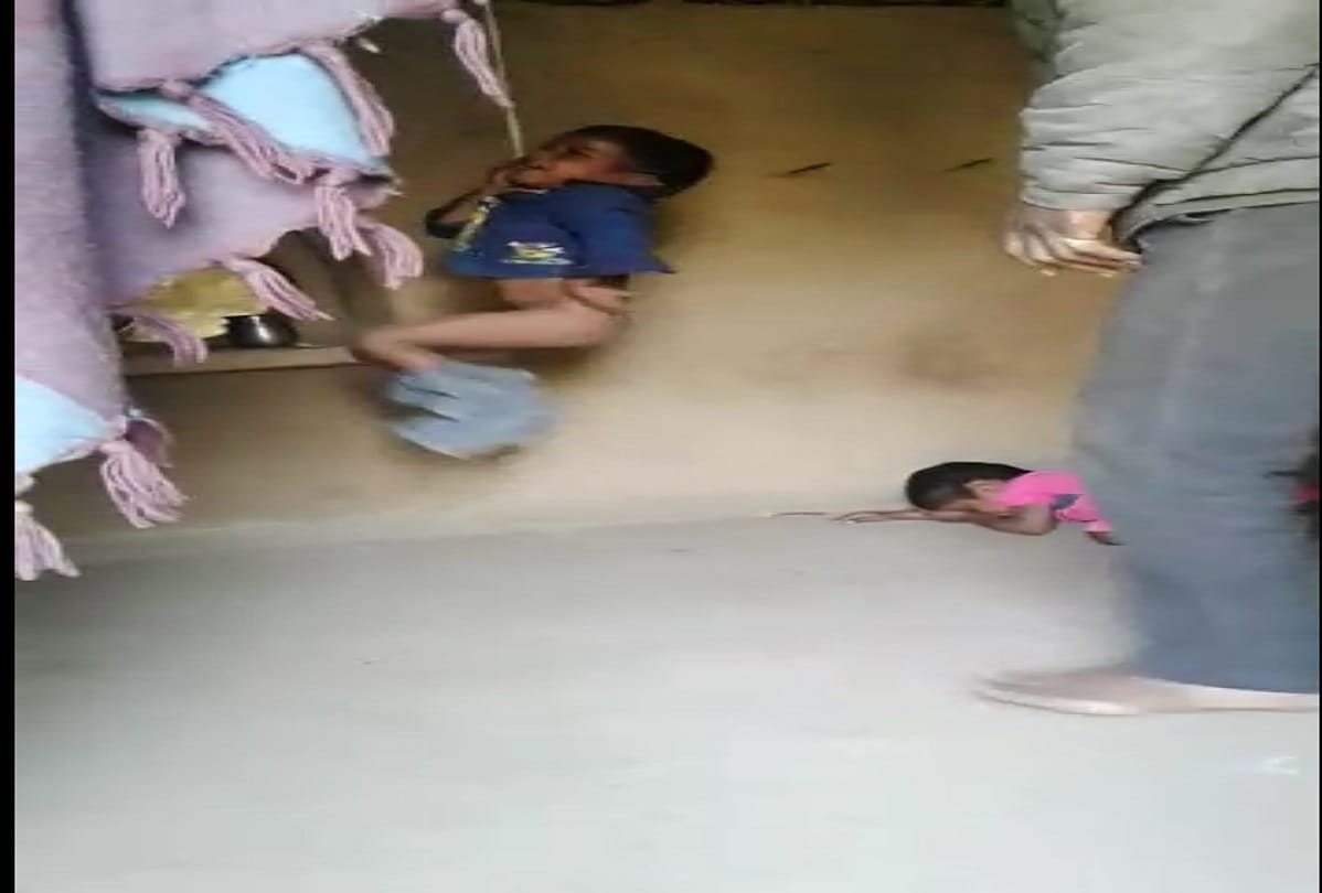 rajasthan rajsamand a father beat children video viral