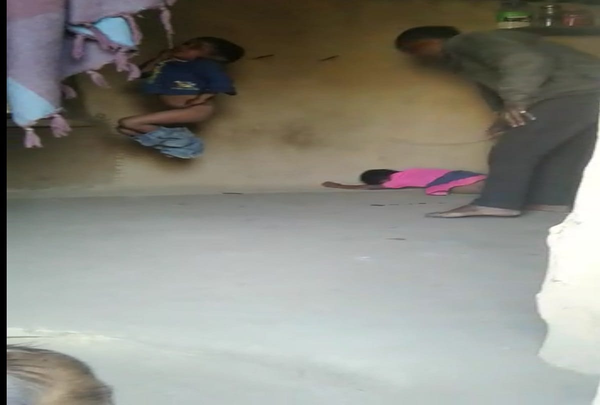 rajasthan rajsamand a father beat children video viral