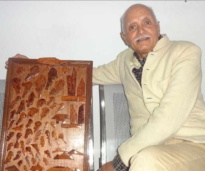 The pain of villages engraved in artwork