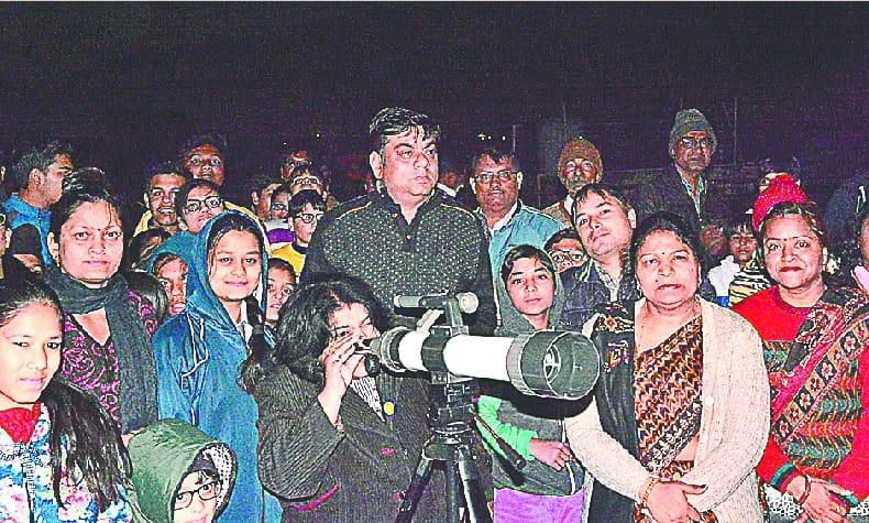 Ganga bath during lunar eclipse