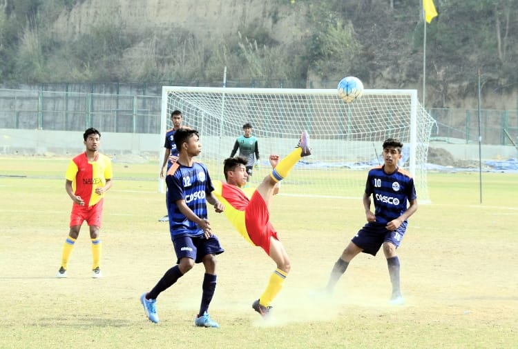 bihar and jammu team won in junior national football trophy at una