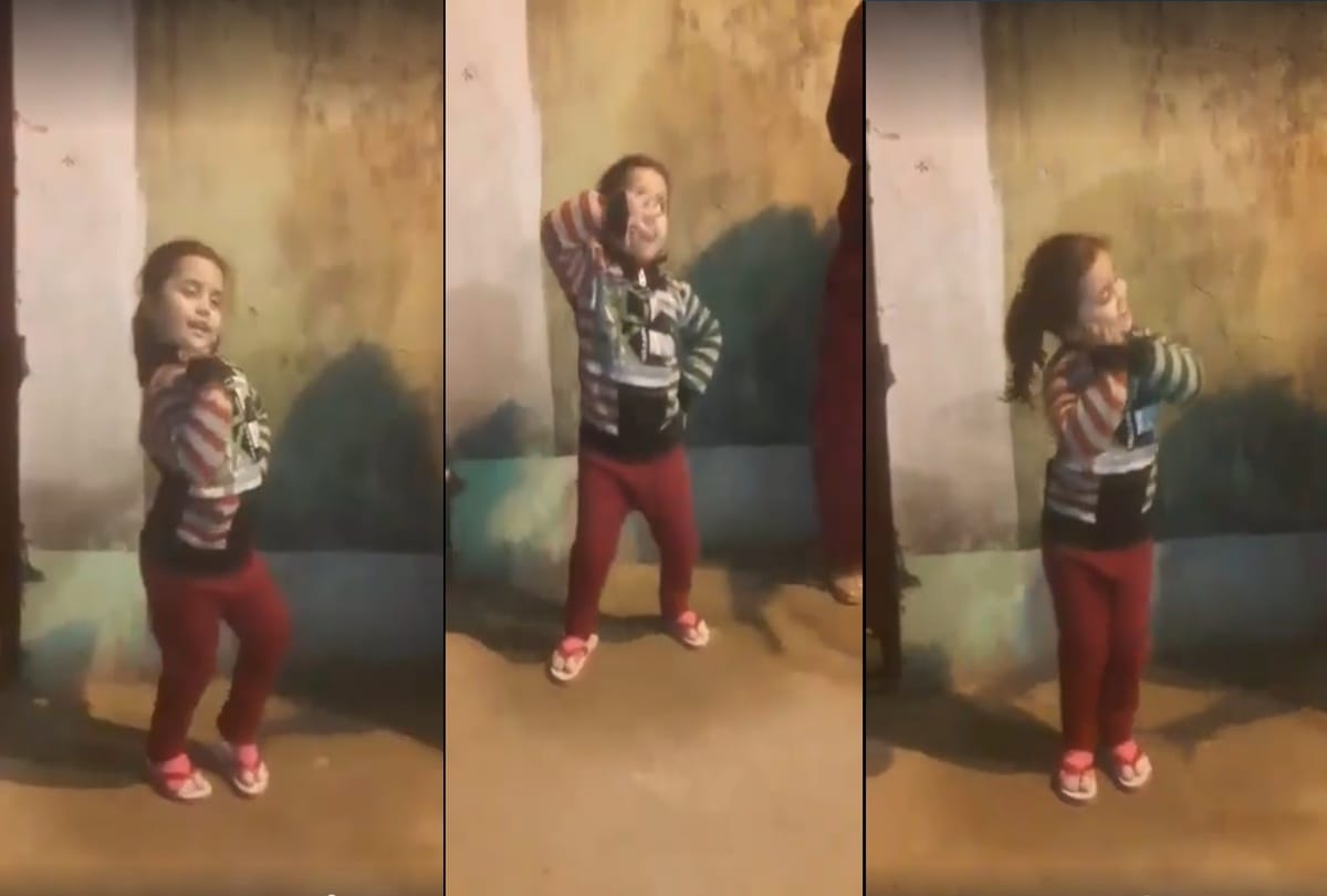 video being viral of baby girl who dance like sapna chaudhary