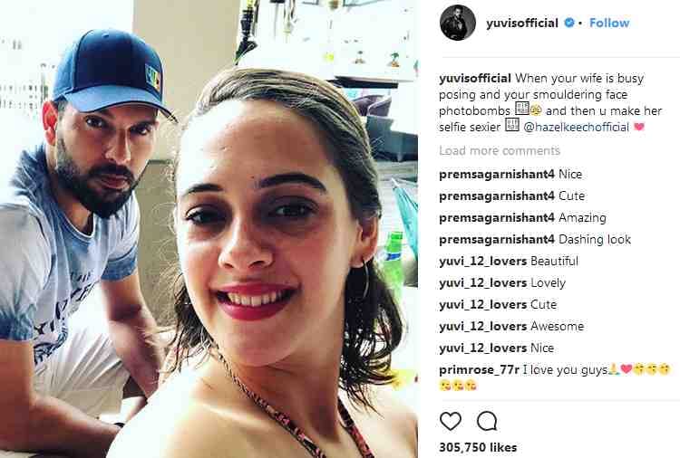 yuvraj singh and hazel keech troll on instagram over sexier selfie