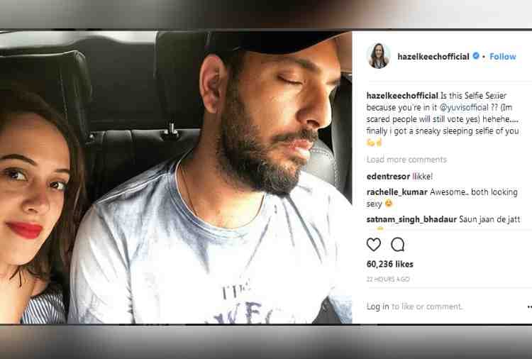 yuvraj singh and hazel keech troll on instagram over sexier selfie