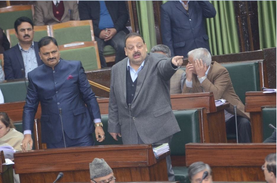 A huge ruckus in the assembly of j&k on the slogan of freedom