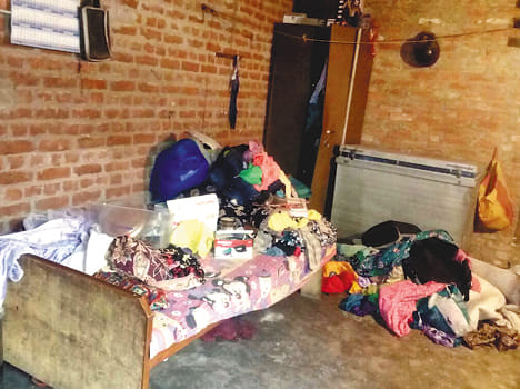 Thieves stuffed millions of items from home