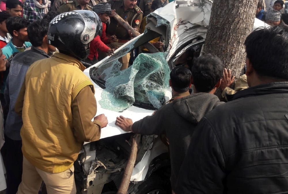  five died in an accident in bahraich.