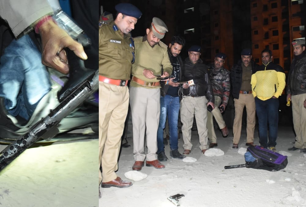 police arrested naresh bhati after firing exchange in lucknow.