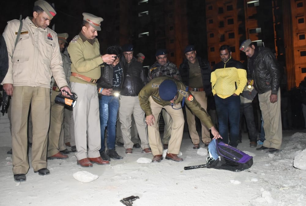 police arrested naresh bhati after firing exchange in lucknow.