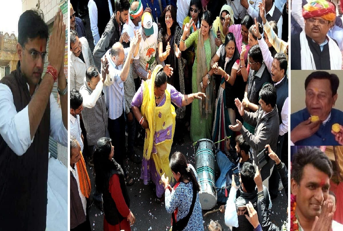 rajasthan mandate- congress biggest win sweeps bjp in rajasthan bypolls 2018 