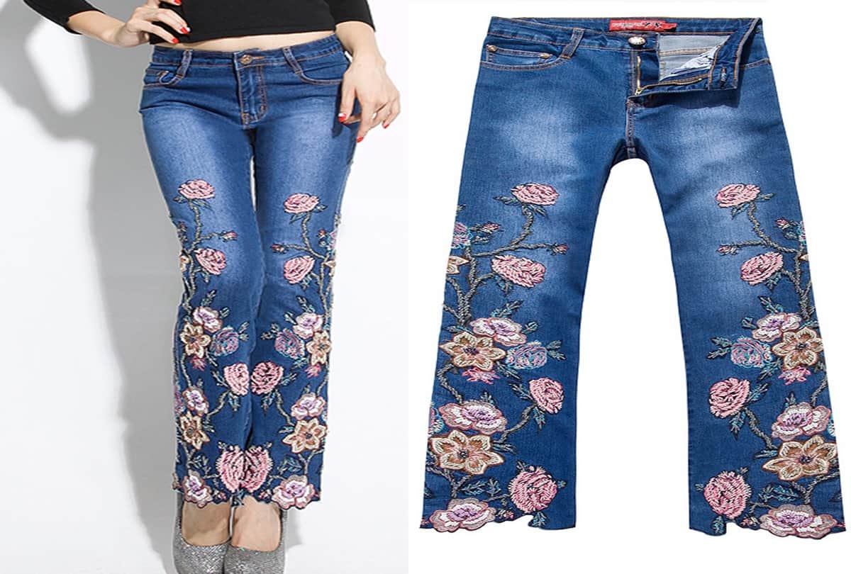 embroidered jeans back in trend