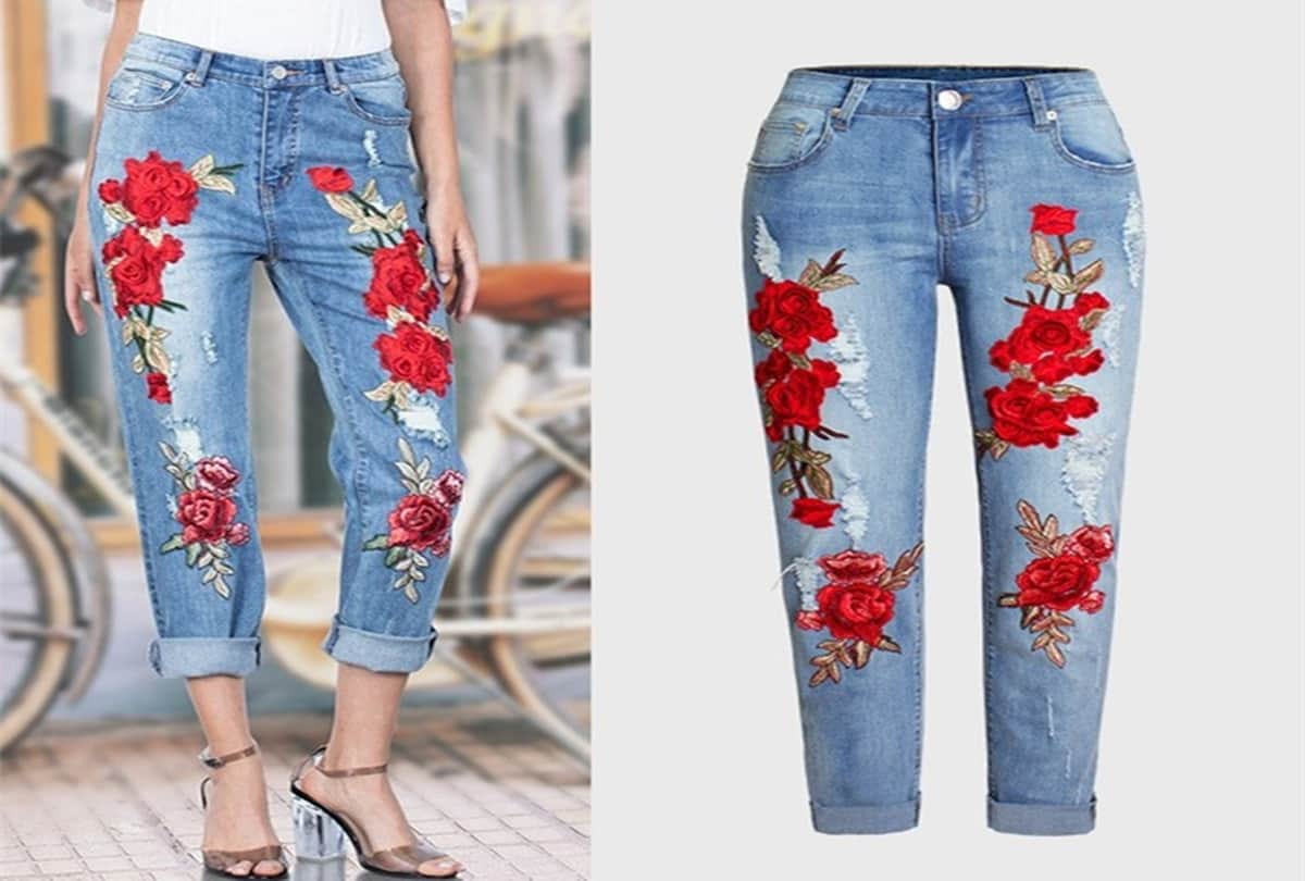 embroidered jeans back in trend