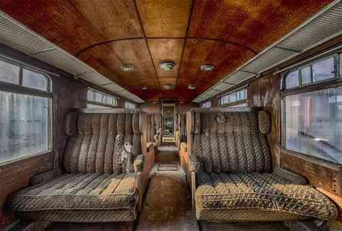 people thought this forgotten train in Belgium orient express is junkyard 