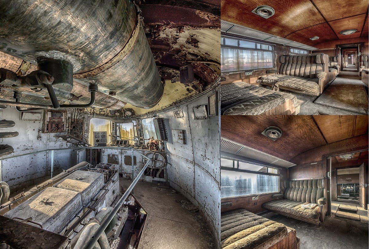people thought this forgotten train in Belgium orient express is junkyard 