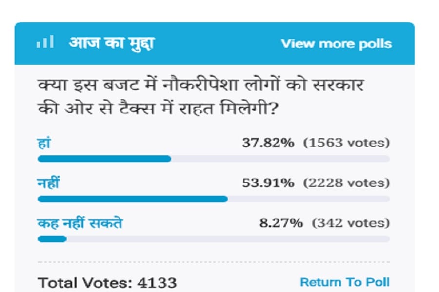 Amar ujala Poll: jobs People will not get income tax relief from the modi government budget 2018