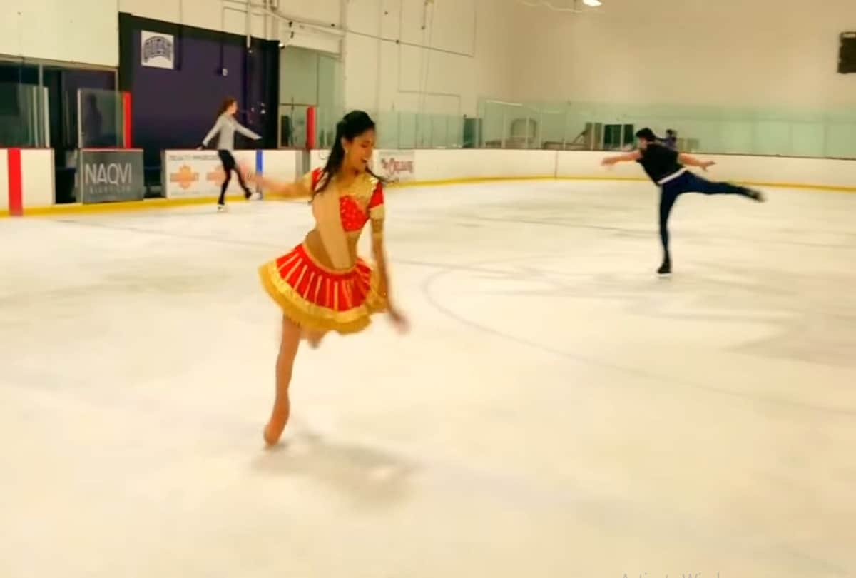 Ghmoor Dance on ice of this girl going viral on internet