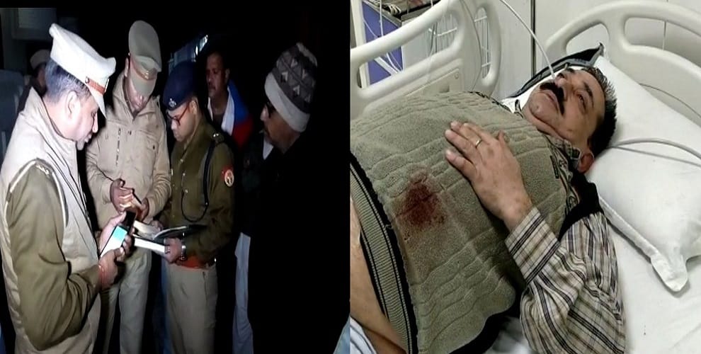 Businessman father son shot in protest against robbery