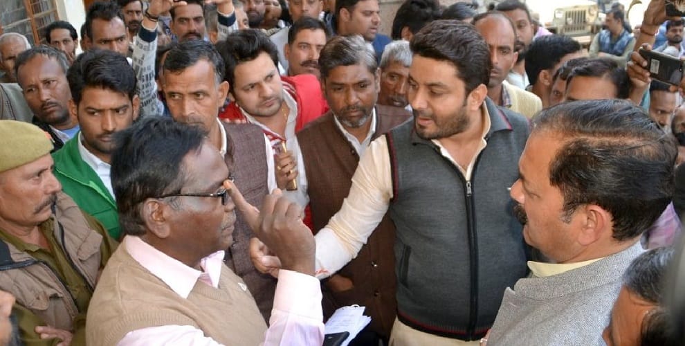 SP workers ruckus in Collectorate, controversy with SDM