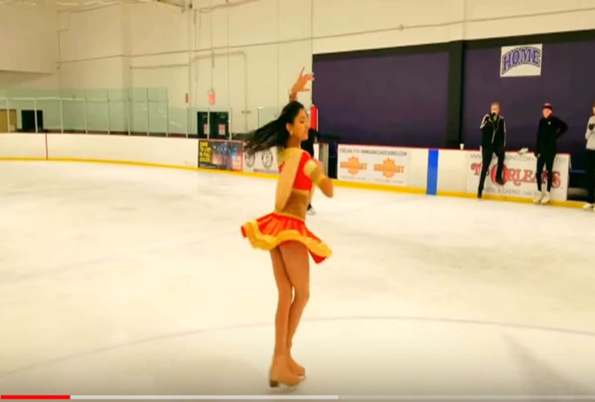 Ghmoor Dance on ice of this girl going viral on internet