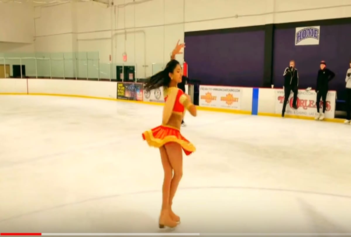 Ghmoor Dance on ice of this girl going viral on internet