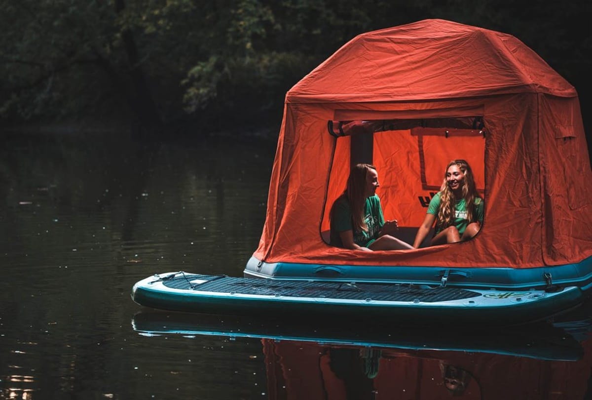 This is the world first floating tent in Ohio Spend a night here