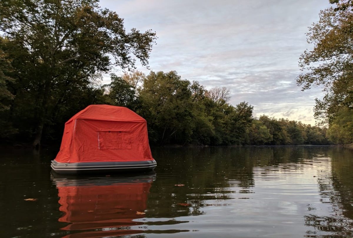 This is the world first floating tent in Ohio Spend a night here