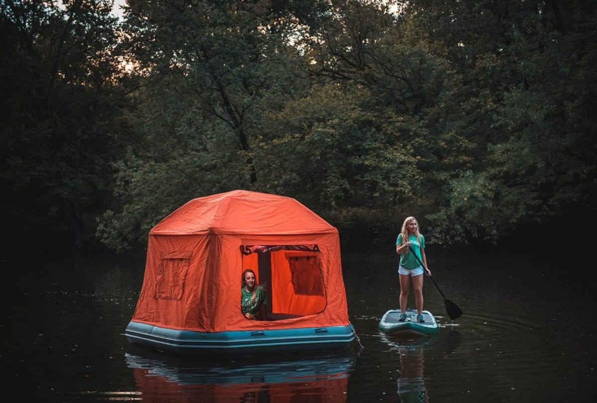 This is the world first floating tent in Ohio Spend a night here
