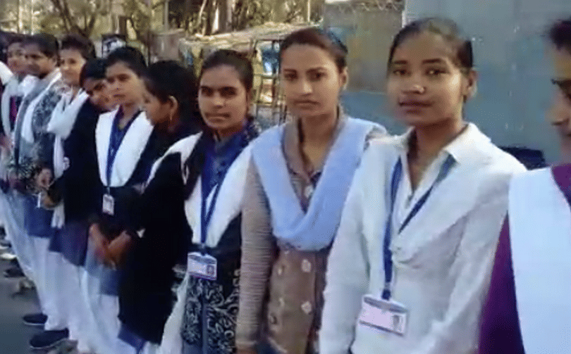 One hundred and thirty kilometer long human chain in sonbhadra