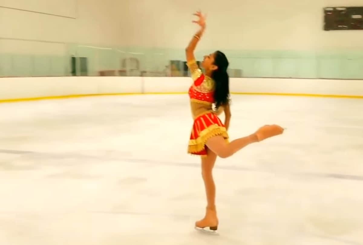 Ghmoor Dance on ice of this girl going viral on internet