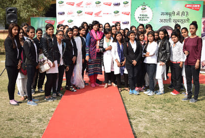 girl students participated in miss north india princess competition in noida  