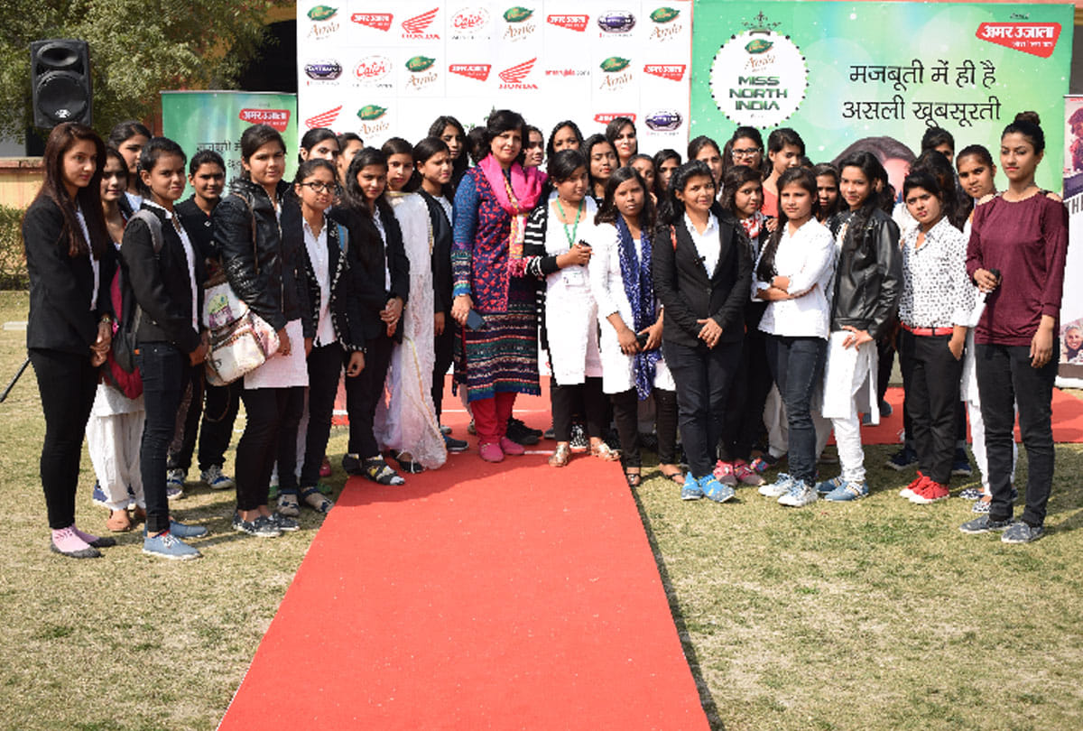 girl students participated in miss north india princess competition in noida  