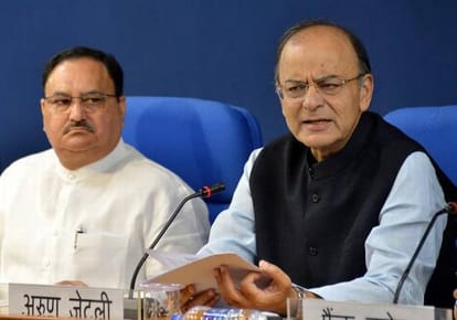 अरुण जेटली और जेपी नड्डा 