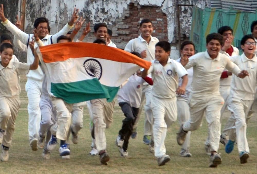 people celebrate under 19 cricket world cup in lucknow.