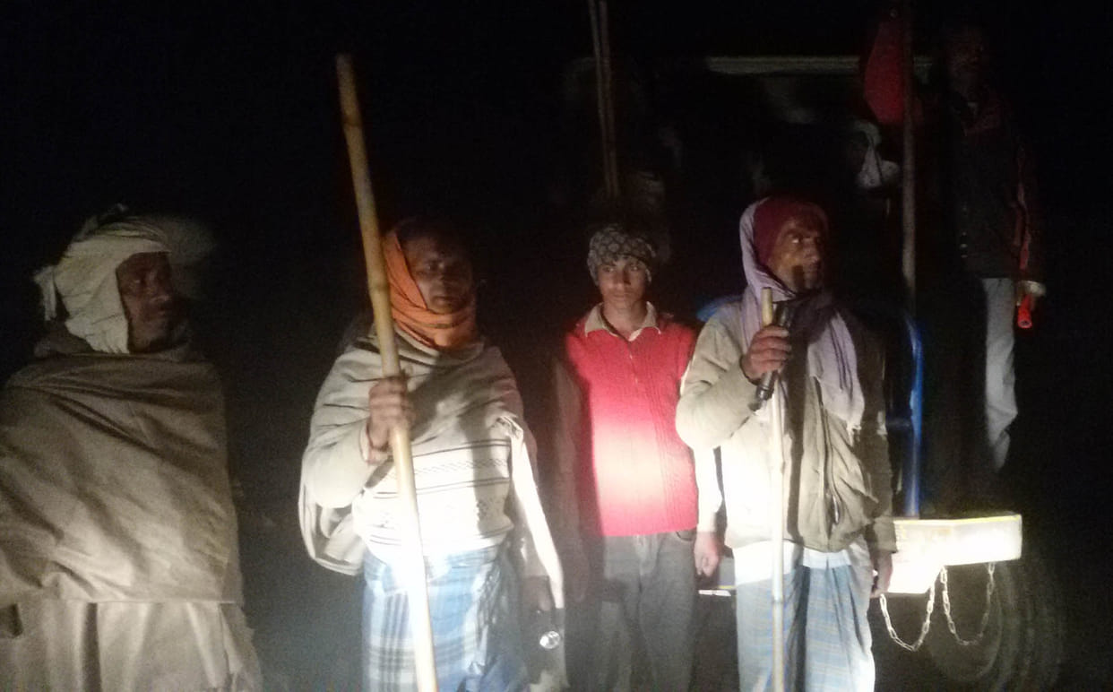 Baloo Mafia attempted to crush two farmers  Tractor trolley