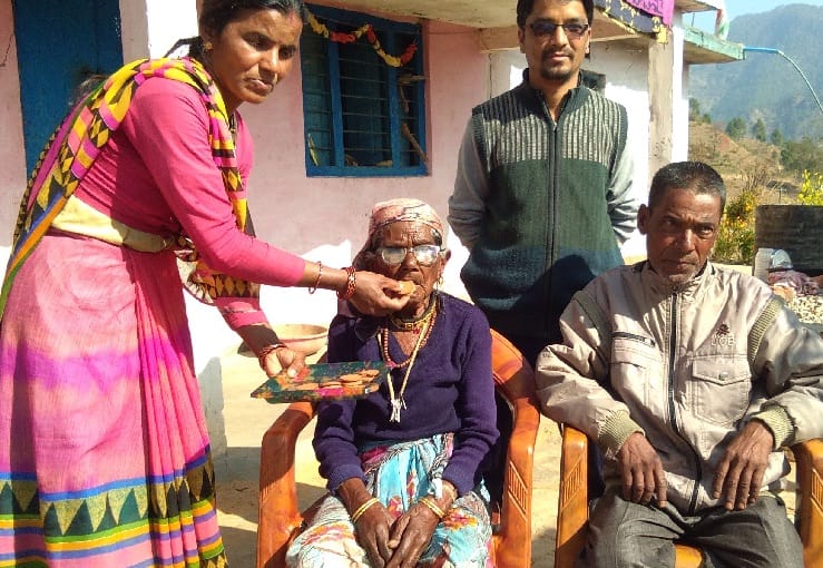 Celebration atmosphere in Kamlesh village