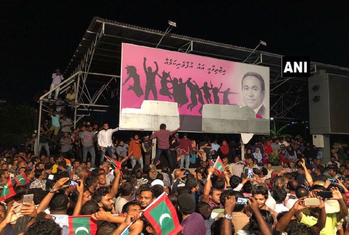 maldives emergency china india president abdulla yameen 