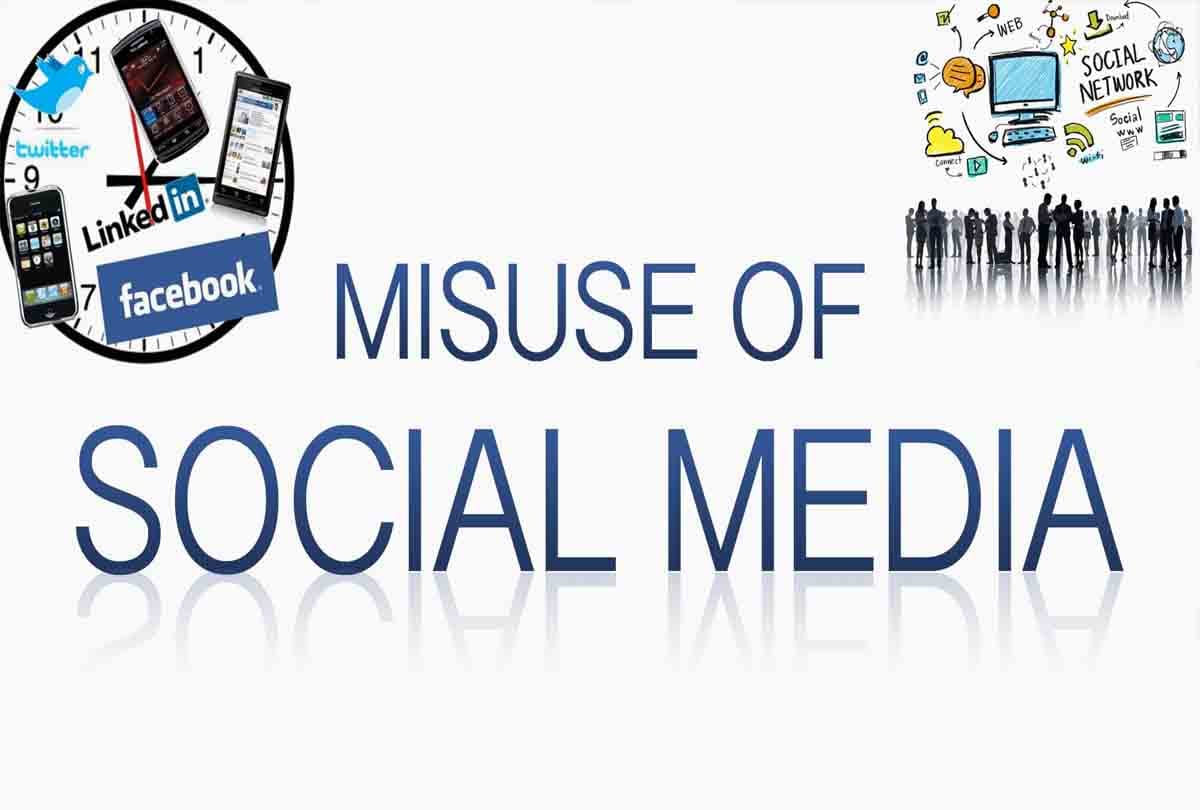 Misuse of social media by anti socializing avoid sharing such a post.