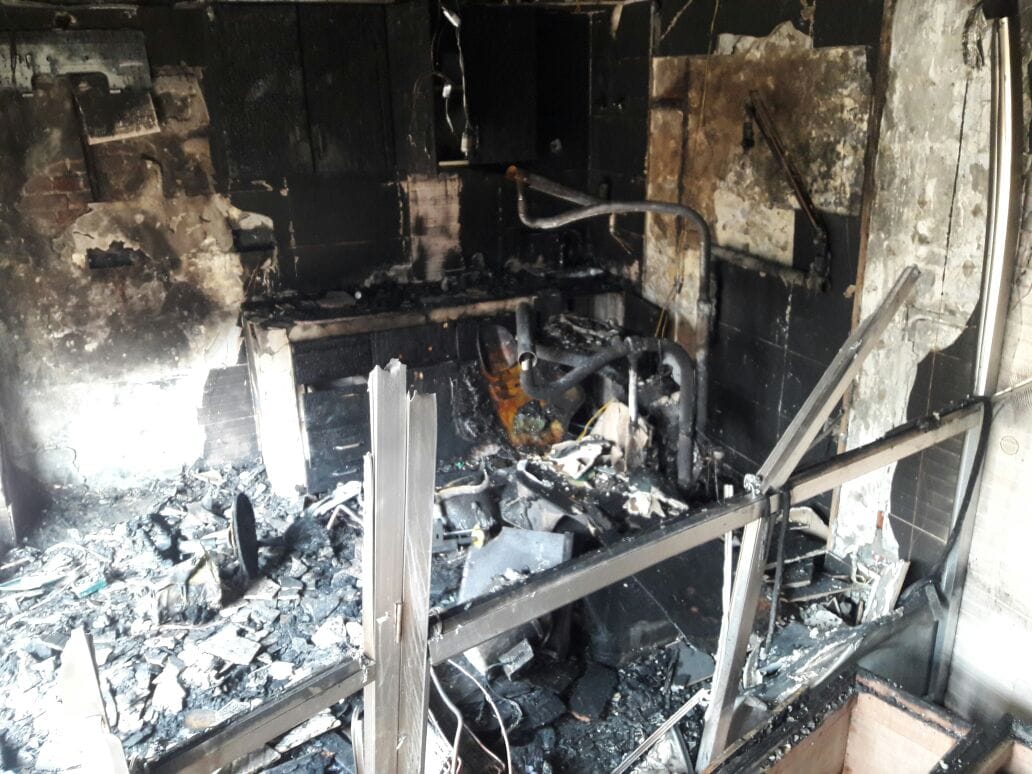 dental hospital caught fire due to an unknown reason
