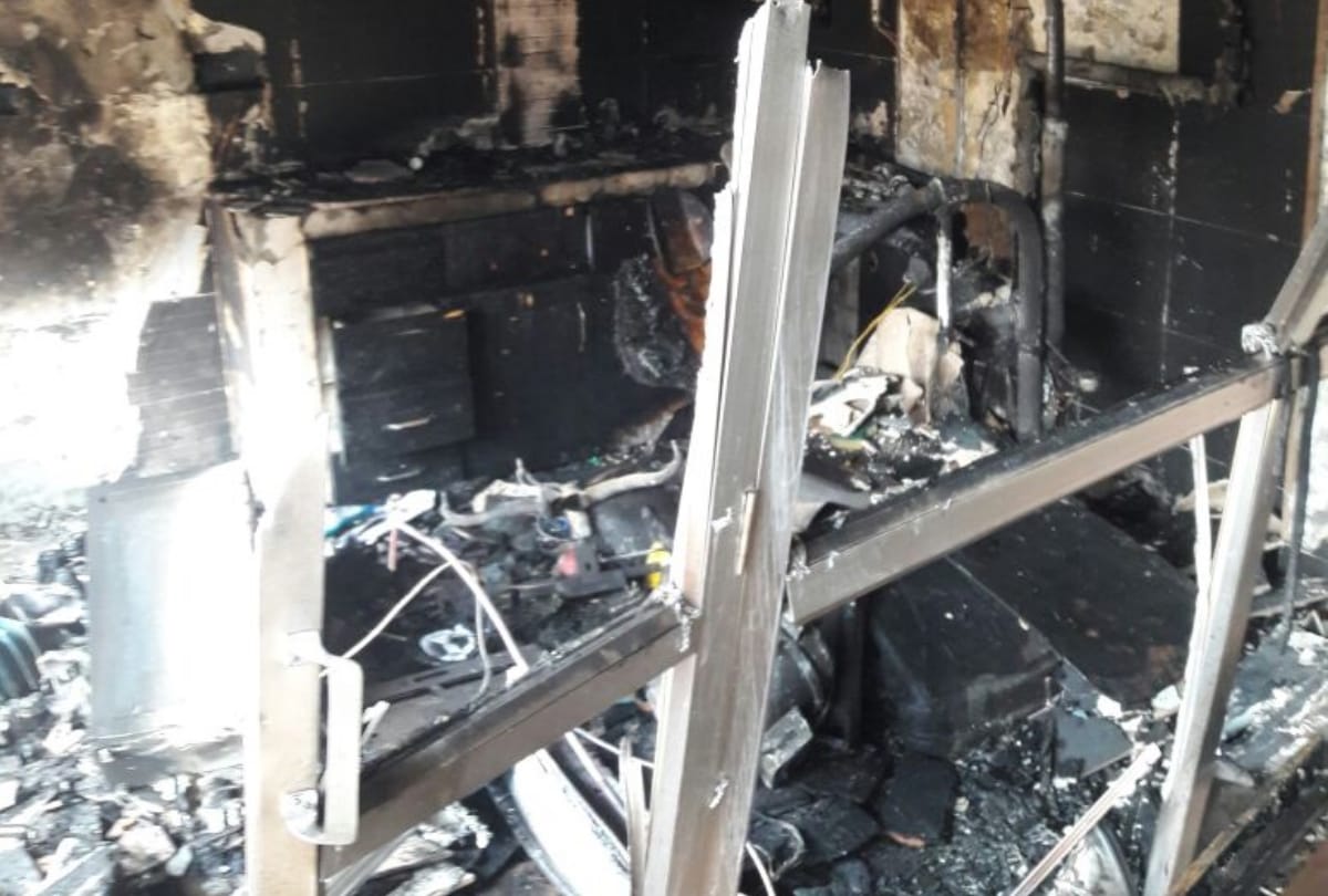 dental hospital caught fire due to an unknown reason