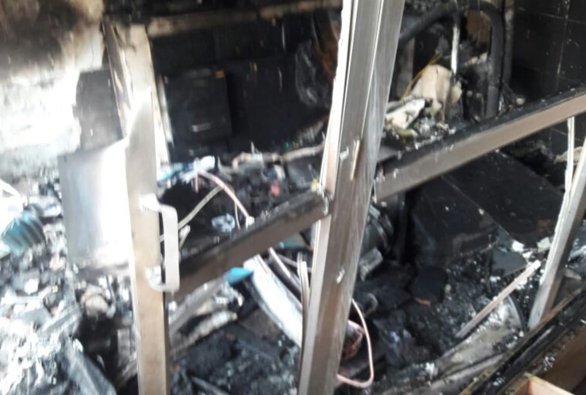 dental hospital caught fire due to an unknown reason